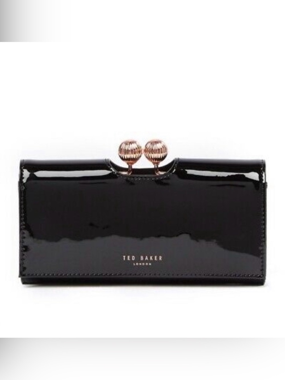 Ted Baker Black Patent Leather Wallet